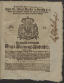 Wochentlich-Stettinische Frag- und Anzeigungs-Nachrichten. 1751 No. 45