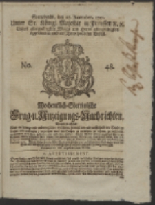 Wochentlich-Stettinische Frag- und Anzeigungs-Nachrichten. 1751 No. 48