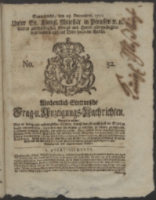 Wochentlich-Stettinische Frag- und Anzeigungs-Nachrichten. 1751 No. 52