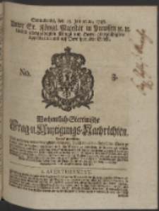 Wochentlich-Stettinische Frag- und Anzeigungs-Nachrichten. 1748 No. 3