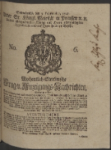 Wochentlich-Stettinische Frag- und Anzeigungs-Nachrichten. 1748 No. 6