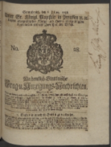 Wochentlich-Stettinische Frag- und Anzeigungs-Nachrichten. 1748 No. 28