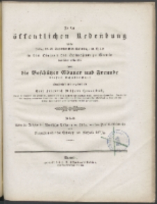 Zu der &ouml;ffentlichen Rede&uuml;bung 1838