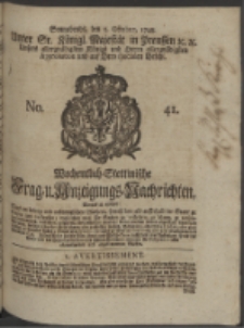 Wochentlich-Stettinische Frag- und Anzeigungs-Nachrichten. 1748 No. 41