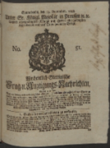 Wochentlich-Stettinische Frag- und Anzeigungs-Nachrichten. 1748 No. 51