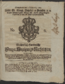 Wochentlich-Stettinische Frag- und Anzeigungs-Nachrichten. 1755 No. 6 + Anhang