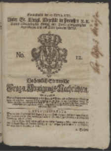 Wochentlich-Stettinische Frag- und Anzeigungs-Nachrichten. 1755 No. 12 + Anhang