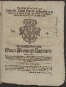 Wochentlich-Stettinische Frag- und Anzeigungs-Nachrichten. 1755 No. 14 + Anhang