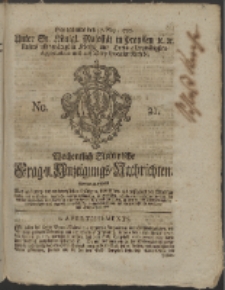 Wochentlich-Stettinische Frag- und Anzeigungs-Nachrichten. 1755 No. 21 + Anhang