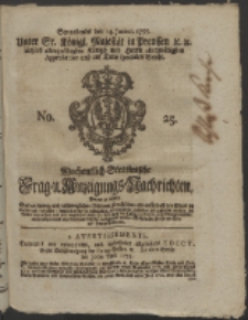 Wochentlich-Stettinische Frag- und Anzeigungs-Nachrichten. 1755 No. 25 + Anhang