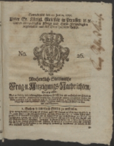 Wochentlich-Stettinische Frag- und Anzeigungs-Nachrichten. 1755 No. 26 + Anhang