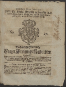 Wochentlich-Stettinische Frag- und Anzeigungs-Nachrichten. 1755 No. 27 + Anhang
