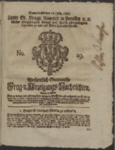 Wochentlich-Stettinische Frag- und Anzeigungs-Nachrichten. 1755 No. 29 + Anhang
