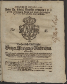 Wochentlich-Stettinische Frag- und Anzeigungs-Nachrichten. 1755 No. 45 + Anhang