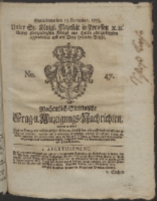 Wochentlich-Stettinische Frag- und Anzeigungs-Nachrichten. 1755 No. 47 + Anhang