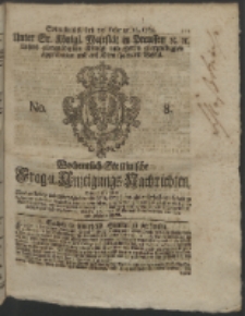 Wochentlich-Stettinische Frag- und Anzeigungs-Nachrichten. 1764 No. 8 + Anhang