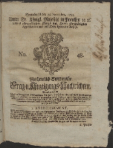 Wochentlich-Stettinische Frag- und Anzeigungs-Nachrichten. 1755 No. 48 + Anhang