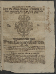 Wochentlich-Stettinische Frag- und Anzeigungs-Nachrichten. 1764 No. 11 + Anhang