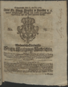Wochentlich-Stettinische Frag- und Anzeigungs-Nachrichten. 1764 No. 15 + Anhang