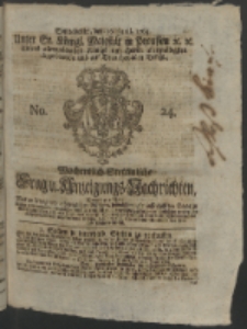 Wochentlich-Stettinische Frag- und Anzeigungs-Nachrichten. 1764 No. 24 + Anhang