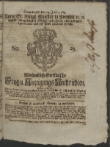 Wochentlich-Stettinische Frag- und Anzeigungs-Nachrichten. 1764 No. 25 + Anhang