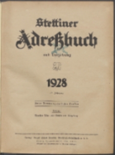 Stettiner Adressbuch : unter Benutzung amtlicher Quellen 1928
