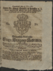 Wochentlich-Stettinische Frag- und Anzeigungs-Nachrichten. 1764 No. 30 + Anhang