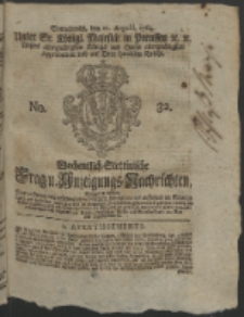 Wochentlich-Stettinische Frag- und Anzeigungs-Nachrichten. 1764 No. 32 + Anhang