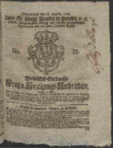 Wochentlich-Stettinische Frag- und Anzeigungs-Nachrichten. 1764 No. 33 + Anhang