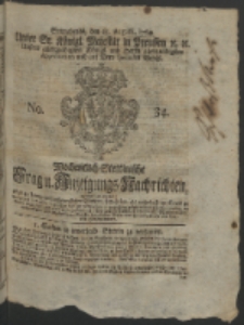 Wochentlich-Stettinische Frag- und Anzeigungs-Nachrichten. 1764 No. 34 + Anhang