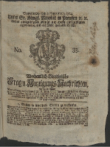 Wochentlich-Stettinische Frag- und Anzeigungs-Nachrichten. 1764 No. 35 + Anhang