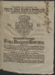 Wochentlich-Stettinische Frag- und Anzeigungs-Nachrichten. 1764 No. 36 + Anhang