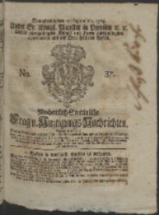 Wochentlich-Stettinische Frag- und Anzeigungs-Nachrichten. 1764 No. 37 + Anhang