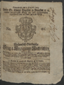 Wochentlich-Stettinische Frag- und Anzeigungs-Nachrichten. 1764 No. 40 + Anhang