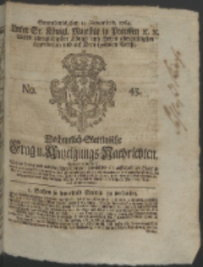 Wochentlich-Stettinische Frag- und Anzeigungs-Nachrichten. 1764 No. 45 + Anhang