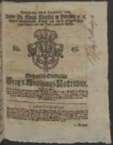 Wochentlich-Stettinische Frag- und Anzeigungs-Nachrichten. 1764 No. 49 + Anhang