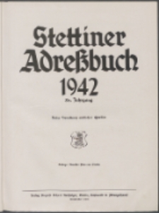 Stettiner Adressbuch : unter Benutzung amtlicher Quellen 1942