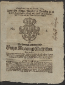 Wochentlich-Stettinische Frag- und Anzeigungs-Nachrichten. 1758 No. 4 + Anhang