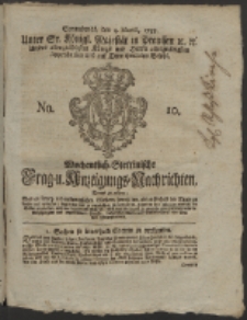 Wochentlich-Stettinische Frag- und Anzeigungs-Nachrichten. 1758 No. 10 + Anhang