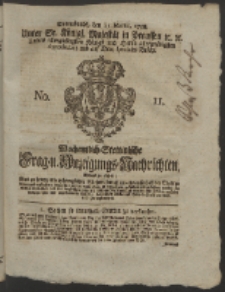 Wochentlich-Stettinische Frag- und Anzeigungs-Nachrichten. 1758 No. 11 + Anhang