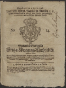 Wochentlich-Stettinische Frag- und Anzeigungs-Nachrichten. 1758 No. 14 + Anhang