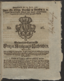Wochentlich-Stettinische Frag- und Anzeigungs-Nachrichten. 1758 No. 26 + Anhang