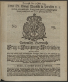 Wochentlich-Stettinische Frag- und Anzeigungs-Nachrichten. 1744