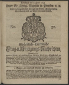 Wochentlich-Stettinische Frag- und Anzeigungs-Nachrichten. 1744 No. 30