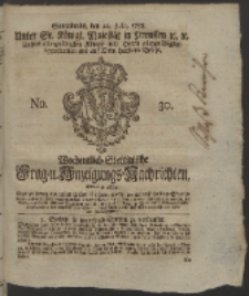 Wochentlich-Stettinische Frag- und Anzeigungs-Nachrichten. 1758 No. 30 + Anhang