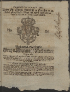 Wochentlich-Stettinische Frag- und Anzeigungs-Nachrichten. 1758 No. 34 + Anhang