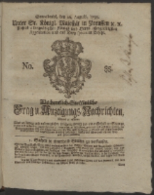 Wochentlich-Stettinische Frag- und Anzeigungs-Nachrichten. 1758 No. 35