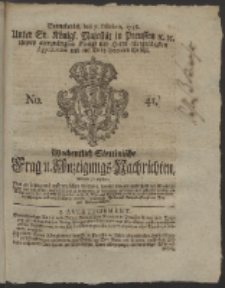 Wochentlich-Stettinische Frag- und Anzeigungs-Nachrichten. 1758 No. 41