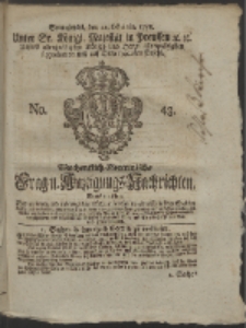 Wochentlich-Stettinische Frag- und Anzeigungs-Nachrichten. 1758 No. 43