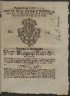 Wochentlich-Stettinische Frag- und Anzeigungs-Nachrichten. 1758 No. 44